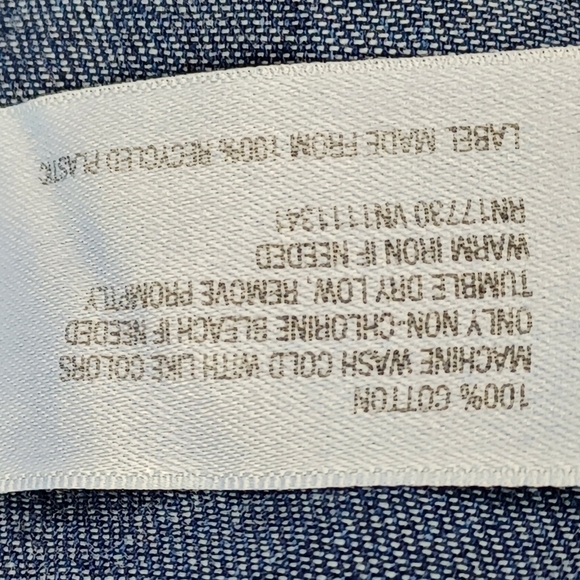 Ava & Viv chambray women's button front long sleeve shirt size 4x pocket b30 - Picture 4 of 9